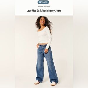 Hollister women’s low rise baggy jeans